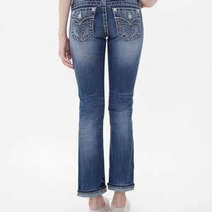 ROCK REVIVAL Aileen Cuffed Straight Stretch Jean size 26